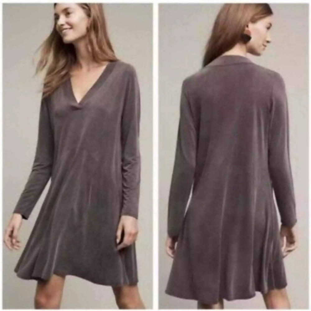 Dolan Anthropologie dress cupro jersey XL heather purple vacation party lunch